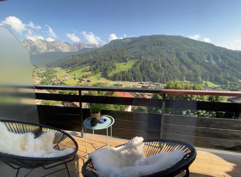 Bel Appartement Avec Vue Exceptionnelle Le Grand-Bornand Exterior photo